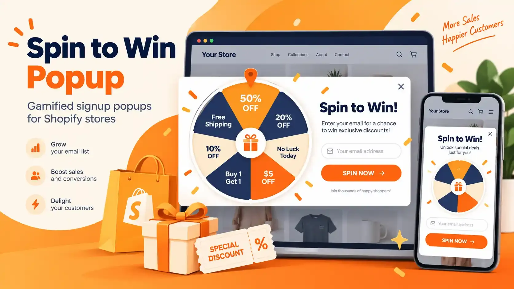 Spin to win popup